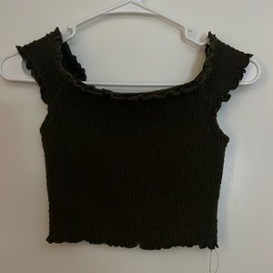 Green off the shoulder top!